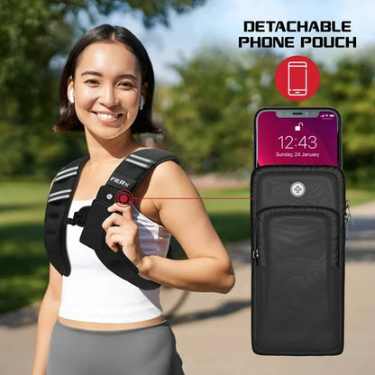 Weighted Vest Neoprene Coated Weighted Vest for Women and Men with Hook and Loop Strap, 8 Lbs