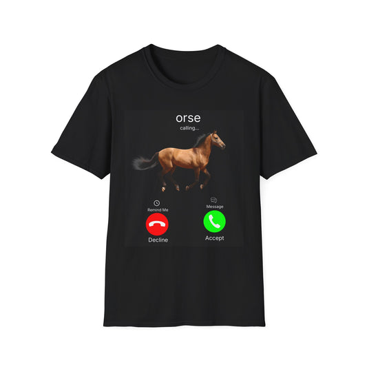 Funny Horse Phone Call Unisex T-Shirt, Cute Animal Tee, Horse Lover Gift, Unique T-Shirt for Birthdays, Casual Wear, Gift for Friends, [...]