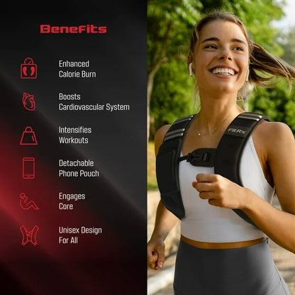 Weighted Vest Neoprene Coated Weighted Vest for Women and Men with Hook and Loop Strap, 8 Lbs