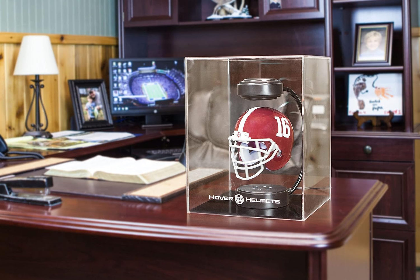 NCAA Hover Helmet - Collectible Levitating Football Helmet with Electromagnetic Stand