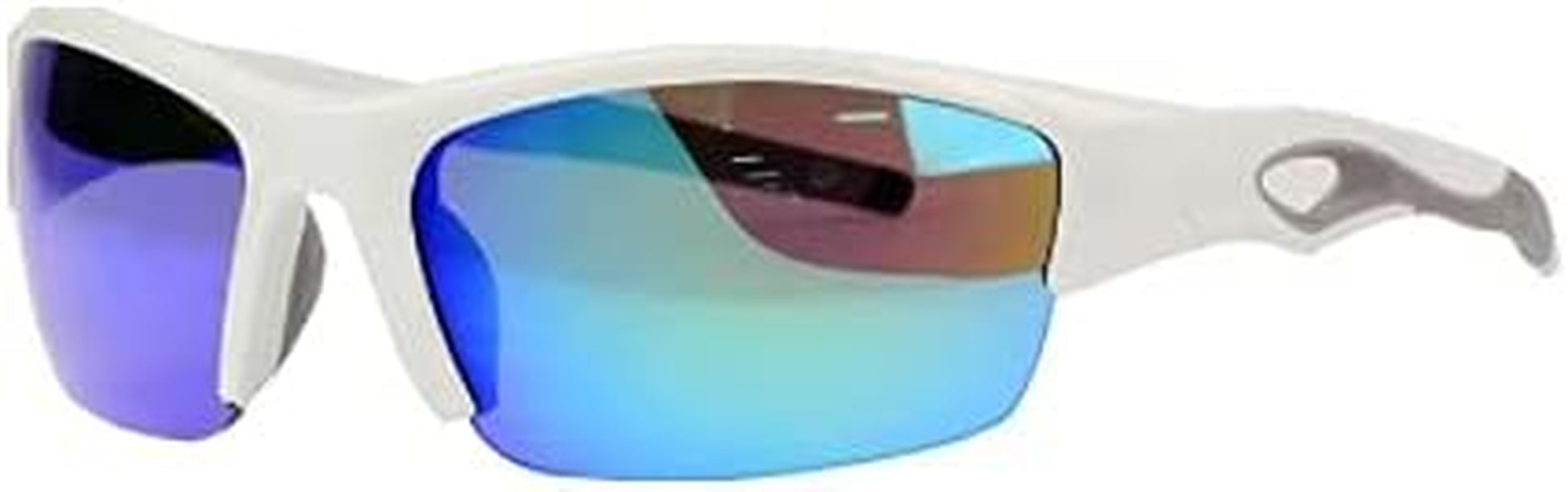 RY 132 White and Blue Mirror Sunglasses Standard, Youth