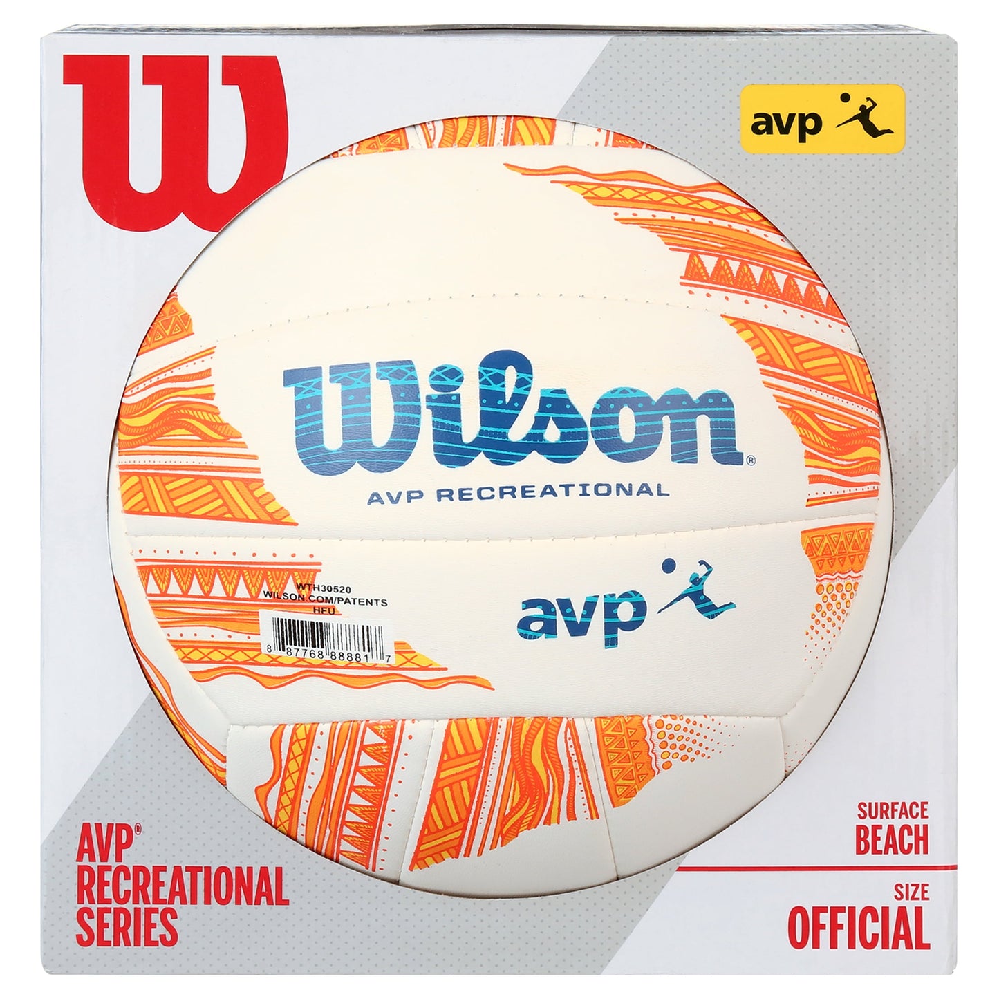 AVP Modern Volleyball - Orange/White