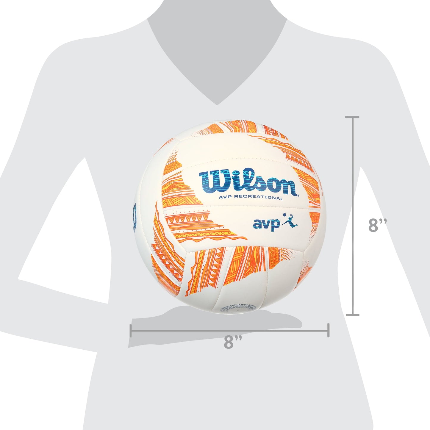 AVP Modern Volleyball - Orange/White