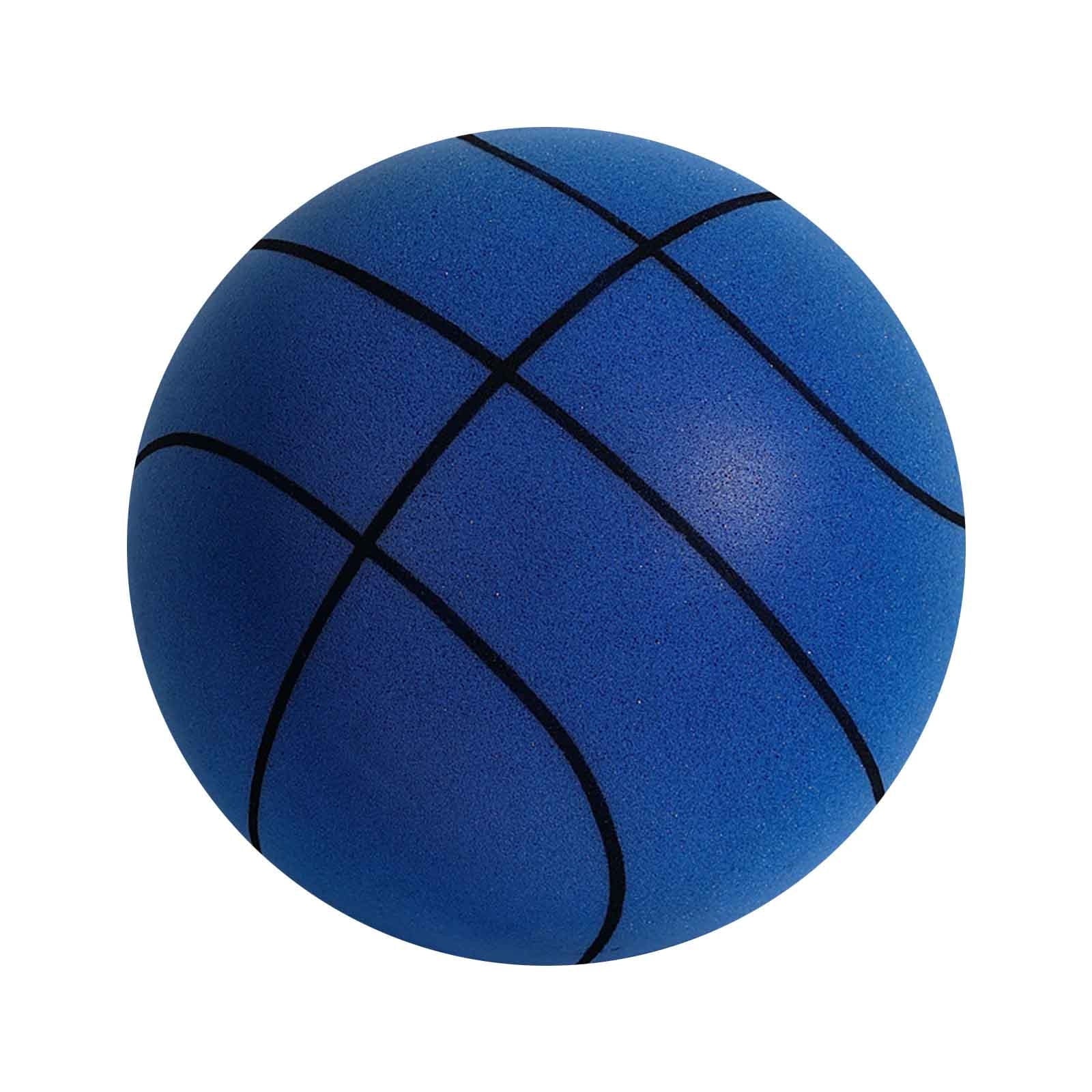 Silent Basketball - Silent Basketball Dribbling Indoor No Noise - Standard Hush Handle Foam Basketball - Blue/7 Inch