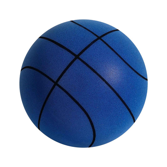 Silent Basketball - Silent Basketball Dribbling Indoor No Noise - Standard Hush Handle Foam Basketball - Blue/7 Inch