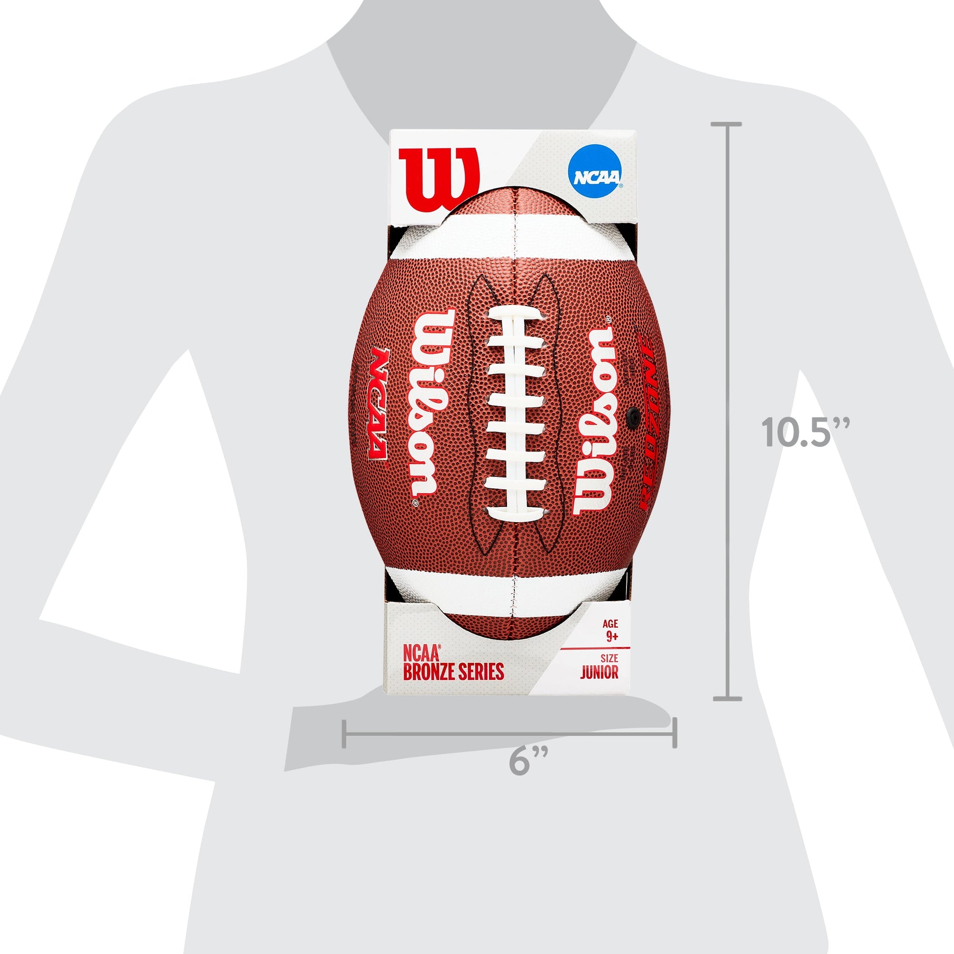 NCAA Red Zone Composite Football, Junior Size Ages 9-12